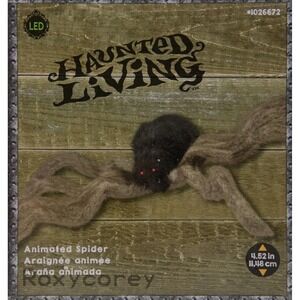 Halloween Gemmy 4.52 in Animated‎ Shaking Furry Brown Spider NIB